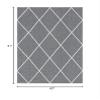 Unique Loom Decatur Collection Contemporary, Geometric, Trellis Area Rug, 5' 2" x 7' 5", Dark Gray/Ivory view 2