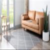 Unique Loom Decatur Collection Contemporary, Geometric, Trellis Area Rug, 5' 2" x 7' 5", Dark Gray/Ivory view 4