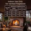 Dreffco 18" Premium Gas Logs - Safety Pilot Light Kit Included - for Liquid Propane Vented Fireplaces - Blazing Oak Design (Logs + Safety Pilot Light Kit) view 4