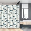 Ambesonne Sea Animals Stall Shower Curtain, Repeated Cartoon Sharks Swimming to Different Directions Pattern, Fabric Bathroom Decor Set with Hooks, 54" W x 78" L, Slate Blue and Eggshell view 1