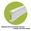 KXLife Flexible Ceiling Mount Curtain Track (20 ft), Hospital Curtain Track System, Ceiling Track for Windows, Room Divider Ceiling Track System, White view 2