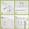 KXLife Flexible Ceiling Mount Curtain Track (20 ft), Hospital Curtain Track System, Ceiling Track for Windows, Room Divider Ceiling Track System, White view 3