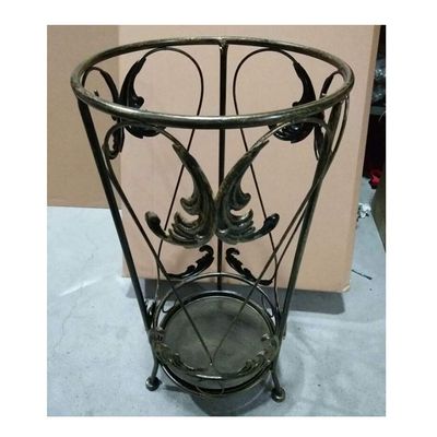 GUOYANHOME Umbrella Rackss Metal Umbrella Stand, European-Style Retro Hollow Umbrella Storage Rack, Golf Club Cane Stand Stand in Corridor Hall, 4 Colors (Color : Brown)