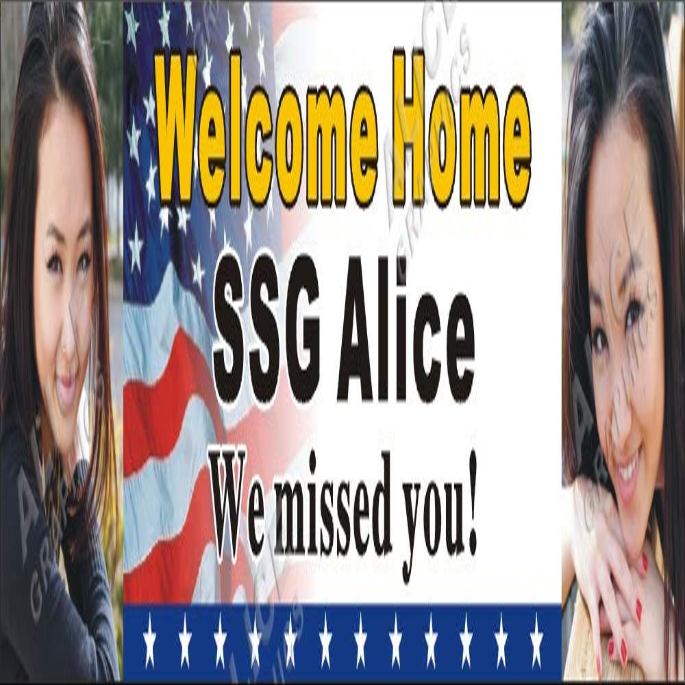22" X 96" Custom Personalized US Military (Army, Navy, Marine Corps, Air Force, Space Force, Coast Guard) Welcome Home Party Banner Sign with your photos