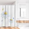 Ambesonne Dragonfly Stall Shower Curtain, Chamomiles Moths Dragonflies Refreshing Nature Template Soft Colors Art, Fabric Bathroom Decor Set with Hooks, 36" W x 72" L, Yellow White view 2