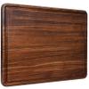 AZRHOM Walnut Wood Cutting Board, 20x15in X Large Wooden Chopping Boards with Deep Juice Groove and Side Handle, Thick Butcher Block for Kitchen Meat Cheese Gift for Wife Mom Gift Box view 1