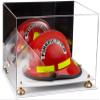 Better Display Cases Acrylic Fireman's Helmet Display Case - Large Rectangle Box with Mirror Case, Gold Risers and White Base 18" x 14" x 12" (A014/V60) view 1