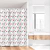 Ambesonne Love Stall Shower Curtain, Love Valentines Day Calligraphy Illustration Ornament Illustration Art, Fabric Bathroom Decor Set with Hooks, 36" W x 72" L, Vermilion Black view 2