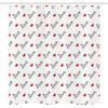 Ambesonne Love Stall Shower Curtain, Love Valentines Day Calligraphy Illustration Ornament Illustration Art, Fabric Bathroom Decor Set with Hooks, 36" W x 72" L, Vermilion Black view 3
