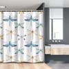 Ambesonne Dragonfly Stall Shower Curtain, Group of Regularly Dragonfly Pattern Short Lives Composition of Bugs, Fabric Bathroom Decor Set with Hooks, 54" W x 78" L, Orange Blue view 1