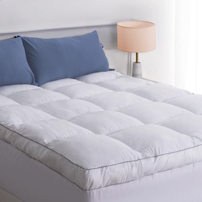 Marine Moon Mattress Topper Full, Cooling Plush Pillow Top Extra Thick Mattress Bed Topper, Fluffy Soft Mattress Pad, Hotel Quality Down Alternative Pillow Topper for Full Size Bed with Deep Pocket