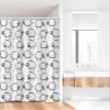 Ambesonne Funny Stall Shower Curtain, Humorous Sheep Patterns on Meadow Flower Comic Doodle Playroom Art Print, Fabric Bathroom Decor Set with Hooks, 36" W x 72" L, Charcoal Black view 2
