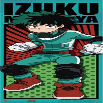 Great Eastern Entertainment My Hero Academia-Deku Battle Suit Human Size Wall Scroll, Multi-Color