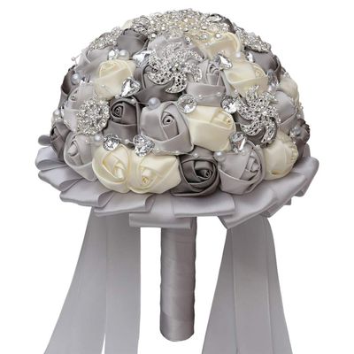 LIOOBO Wedding Bouquet Wedding Romantic Bouquet for Bride Bridesmaids Valentines Day Bouquet Confession Fake Decorative Flowers for Church Bouquets Bridal Bouquet