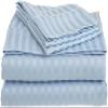 5Pcs Split Sheets Light Blue Stripe 800 Thread Count 100% Cotton Split King Sheets Sets for Adjustable Beds, Long Staple Cotton, Bedding Set, Fits Mattress Upto 24" Deep Pocket (Split King) view 1