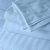5Pcs Split Sheets Light Blue Stripe 800 Thread Count 100% Cotton Split King Sheets Sets for Adjustable Beds, Long Staple Cotton, Bedding Set, Fits Mattress Upto 24" Deep Pocket (Split King) view 2