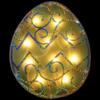 Lighted Easter Egg Silhouette Window Decoration - 12" - Green view 2