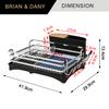 BRIAN & DANY Aluminum Dish Drying Rack, Dish Racks for Kitchen Counter, Dish Drainer with Removable Cutlery Holder & Cup Holder, Unique 360 Swivel Spout Drainboard, 16.5" L x 11.8" W, Silver view 4