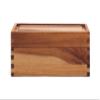 Ironwood Gourmet Acacia Wood Recipe Box, Double Compartment, For 3" x 5" Cards view 4