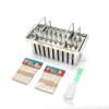 20PCS Stainless Steel Ice Cream Pop Molds Frozen Maker Lolly Mold Ice Cream Stick Holder + Cleaning Brush USA view 3