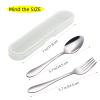 VANRA 2-Piece Children Flatware Set - Stainless Steel Child Silver Cutlery Set (1 Fork + 1 Spoon) view 2