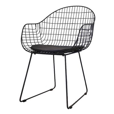 CGF-Barstools Kitchen Dining Side Chair, Lounge Chair with Armrests and Metal Legs, Non-Slip Feet, Living Room Bedroom Dining Chair (Black and Gold)