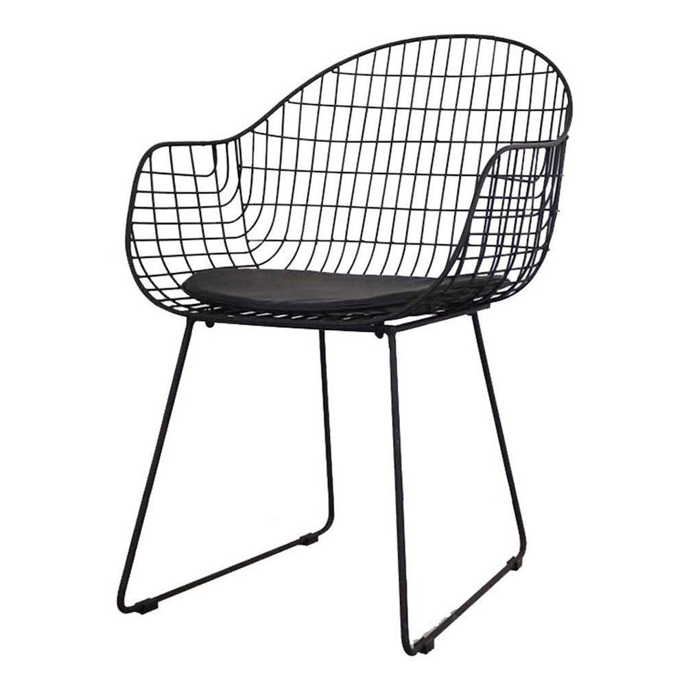 CGF-Barstools Kitchen Dining Side Chair, Lounge Chair with Armrests and Metal Legs, Non-Slip Feet, Living Room Bedroom Dining Chair (Black and Gold)