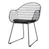 CGF-Barstools Kitchen Dining Side Chair, Lounge Chair with Armrests and Metal Legs, Non-Slip Feet, Living Room Bedroom Dining Chair (Black and Gold) view 1