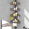 SEIRIONE Rustproof Shower Corner Caddy Organizer for Bathroom,Tension Pole with 4 Baskets, for Bathtub Storage Rack, 34 to 116 Inch Height, Bronze view 1