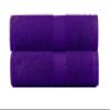 BY LORA Embroidered Terry Cotton Bath Towel for Bath, Shower - Personalized Gift - Purple Color Towel - Silver Script Initial J view 2
