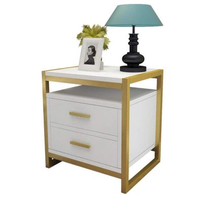 ZYCSKTL Nightstands Bedside Cabinets,Simple Bedroom Bedside Storage Locker, Guest Room Corner Cabinet, Modern Sofa Side Cabinet (Color : White, Size : 50 * 40 * 55cm)