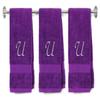 BY LORA Embroidered Monogram Hand Towel 3 Pack, Initial U, Purple view 1