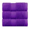 BY LORA Embroidered Terry Cotton Hand Towel for Bathroom and Kitchen - Personalized Gift - Purple Color Towel - Light Silver Chancery Style Initial O view 2