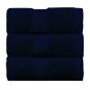 BY LORA Embroidered Monogram Hand Towel 3 Pack, Initial V, Navy Blue view 3
