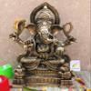 Aakrati Ganesh Hindu Religious Temple Worship Brass Statue in Antique Look - Best Gift and Home Decor showpiece view 1