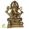 Aakrati Ganesh Hindu Religious Temple Worship Brass Statue in Antique Look - Best Gift and Home Decor showpiece view 2