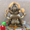 Aakrati Ganesh Hindu Religious Temple Worship Brass Statue in Antique Look - Best Gift and Home Decor showpiece view 3