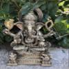 Aakrati Ganesh Hindu Religious Temple Worship Brass Statue in Antique Look - Best Gift and Home Decor showpiece view 4