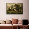 INVIN ART Framed Canvas Giclee Print Art Salisburythedral and Leadenhall from The River Avon by John Constable Wall Art Living Room Home Office Decorations(Black Slim Frame,20"x24") view 2