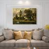 INVIN ART Framed Canvas Giclee Print Art Salisburythedral and Leadenhall from The River Avon by John Constable Wall Art Living Room Home Office Decorations(White Slim Frame,20"x24") view 2