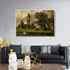 INVIN ART Framed Canvas Giclee Print Art Salisburythedral and Leadenhall from The River Avon by John Constable Wall Art Living Room Home Office Decorations(White Slim Frame,20"x24") view 3