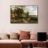 INVIN ART Framed Canvas Giclee Print Art The Hay Wain by John Constable Wall Art Living Room Home Office Decorations(Black Slim Frame,20"x28") view 2