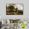 INVIN ART Framed Canvas Giclee Print Art The Hay Wain by John Constable Wall Art Living Room Home Office Decorations(Black Slim Frame,20"x28") view 3