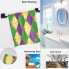 Naanle Mardi Gras Fleur De Lis Pattern Soft Highly Absorbent Guest Large Home Decorative Hand Towels Multipurpose for Bathroom, Hotel, Gym and Spa (16 x 30 Inches) view 2