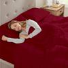 The OutNeT Burgundy Luxurious Comforter with 2 Pillow Shams Queen Size 88 x 92 Inches 3 Piece All-Season Duvet Insert, 500 GSM with Corner Tabs 100% Egyptian Cotton (Burgundy Solid) view 3