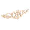 4Pcs Unpainted Retro Floral Applique, Wood Carved Corner Woodcarving Decal, for Home Furniture, Wall, Door, Frame, Cabinet Decor Crafts 30 x 8 x 0.7 cm / 11.8 x 3.1 x 0.3 in view 2