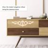 4Pcs Unpainted Retro Floral Applique, Wood Carved Corner Woodcarving Decal, for Home Furniture, Wall, Door, Frame, Cabinet Decor Crafts 30 x 8 x 0.7 cm / 11.8 x 3.1 x 0.3 in view 3