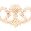 4Pcs Unpainted Retro Floral Applique, Wood Carved Corner Woodcarving Decal, for Home Furniture, Wall, Door, Frame, Cabinet Decor Crafts 30 x 8 x 0.7 cm / 11.8 x 3.1 x 0.3 in view 4