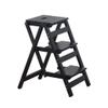 Upstairs 3 Step Ladder, Library Steps Ladder Chair, Foldable Kitchen Step with Anti-Slip Steps Tool Height 66cm Max. 200kg view 1