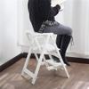 Upstairs 3 Step Ladder, Library Steps Ladder Chair, Foldable Kitchen Step with Anti-Slip Steps Tool Height 66cm Max. 200kg view 3